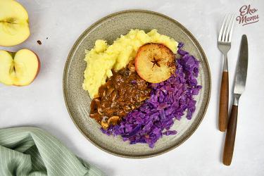 Rode kool met aardappelpuree