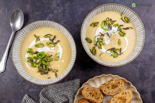 Creamy prei-aardappelsoep 