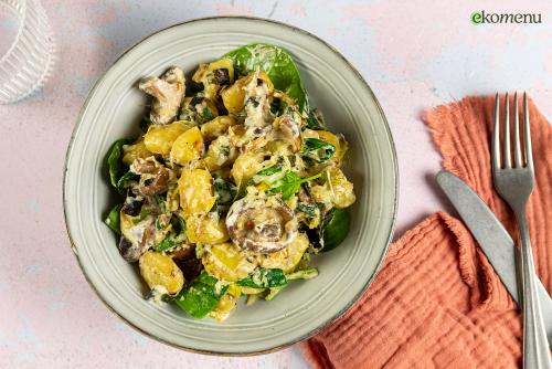 Gnocchi met korenbloem blauwe kaas