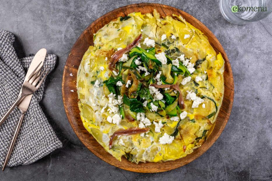 Boerenomelet met ansjovis