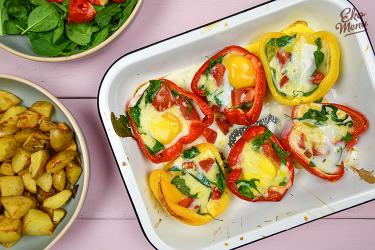 Gevulde paprika met ei