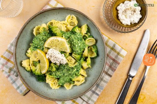 Creamy tortellini met broccoli
