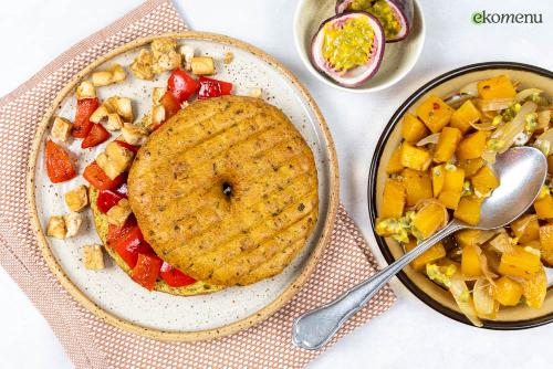 Bara met scrambled tofu