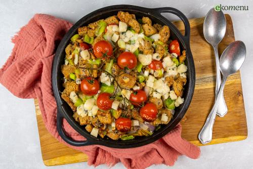 Strata - hartige broodpudding