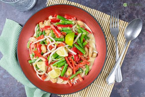 Ramen met udon noodles