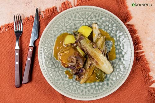Varkensfilet met honing-mosterdjus