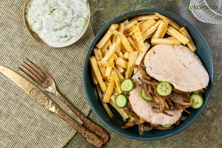 Smaakvolle pita met tzatziki