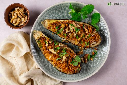 Gevulde aubergines