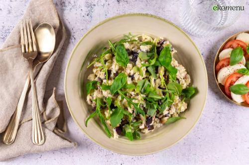 Romige risotto met aubergine