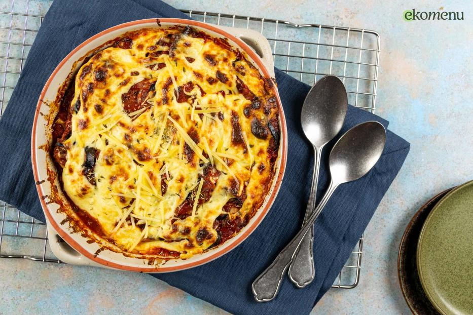 Romige aubergine-kaas gratin
