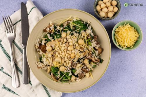 Paddenstoelen risotto met Parmezaanse kaas