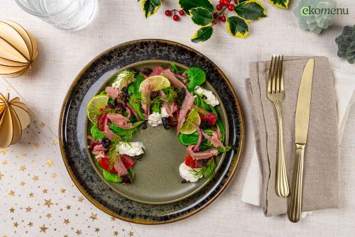 Krans met gerookte meerval