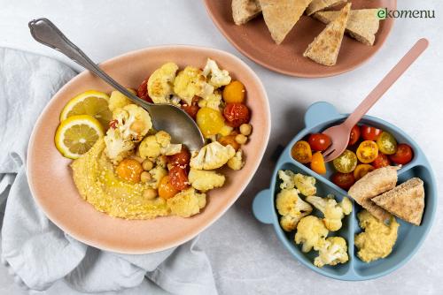 Loaded hummus met geroosterde broccoli