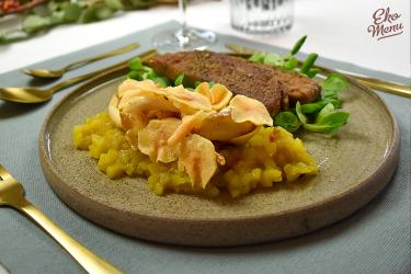 Risotto van aardappel en aardpeer