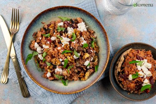 Bietenrisotto met portabella