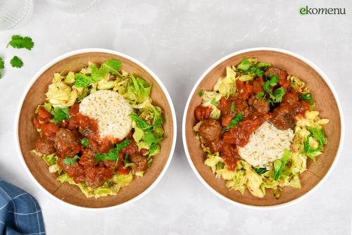 Kruidige gehaktballetjes in tomatensaus