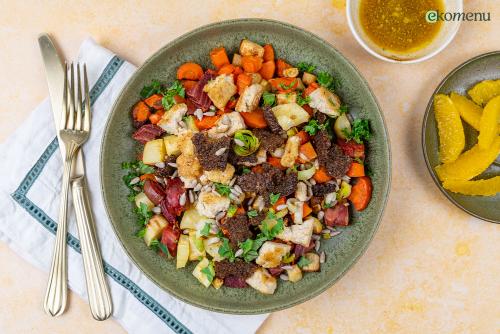 Makkelijke salade met geroosterde groenten