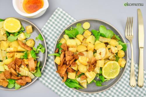 Geroosterde groenten salade met piri piri olie