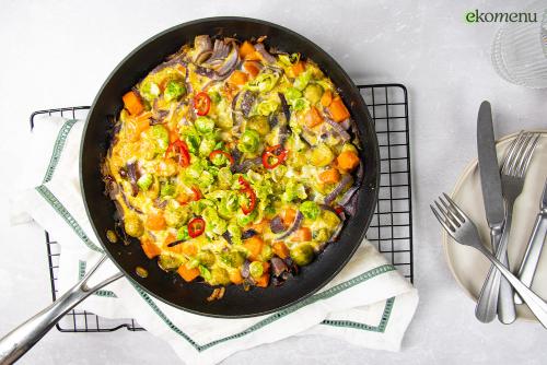 Pittige zoete aardappelfrittata 