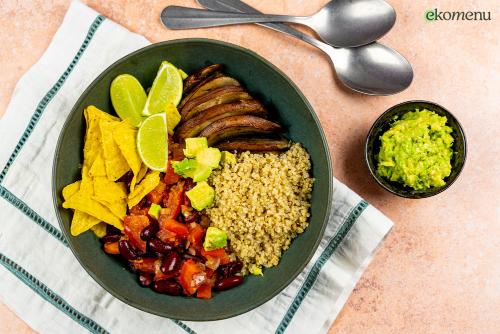 Burrito bowl met guacamole
