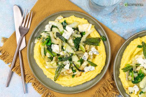 Zachte polenta met gorgonzola