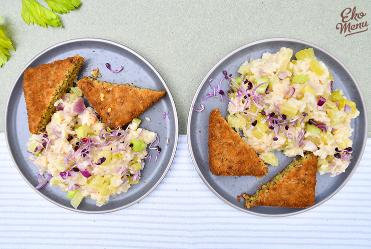 Bleekselderij risotto met purple kers