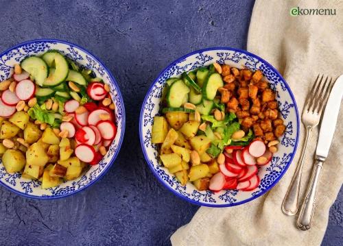 Buddha bowl met pittige tofu