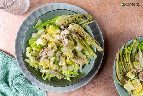Zomerse aardappelsalade met makreelfilet