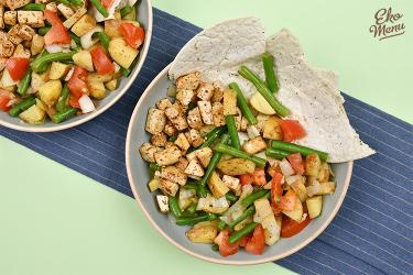 'Roti' masala met sperziebonen