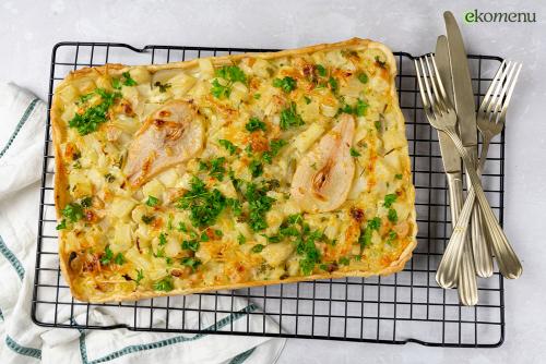 Quiche met knolselderij, pastinaak 