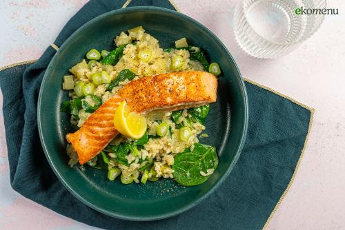 Zalmfilet met risotto