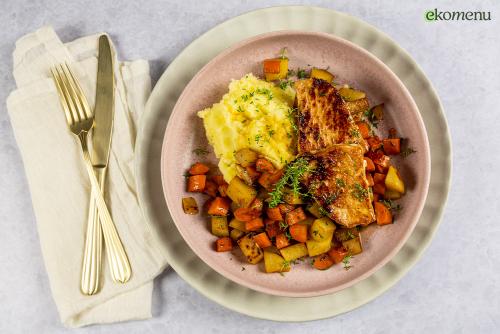 Varkensmedaillons met gestoofde groenten