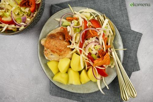 Kool-mango salade met aardappels