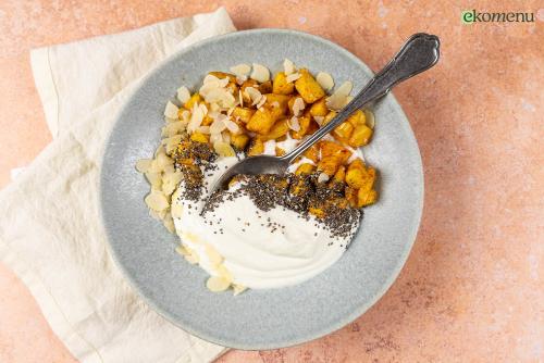 Kwark met warme appel