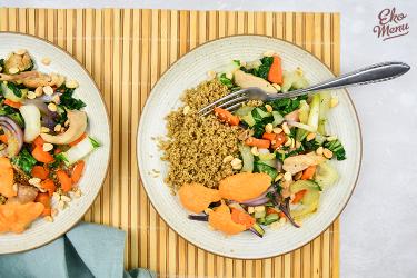 Quinoa met gewokte paksoi