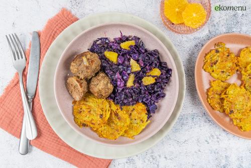 Oma's gehaktballen met aardappelkoekjes
