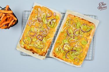 Flammkuchen met vegan roomkaas