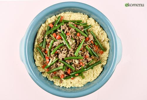 Oosterse couscous met geruld gehakt