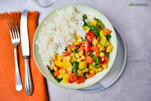 Snelle, zomerse curry met paprika