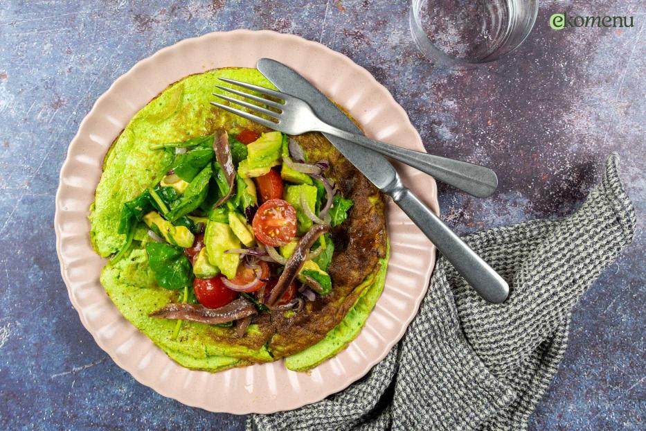 Keto hartige pannenkoeken met ansjovis topping