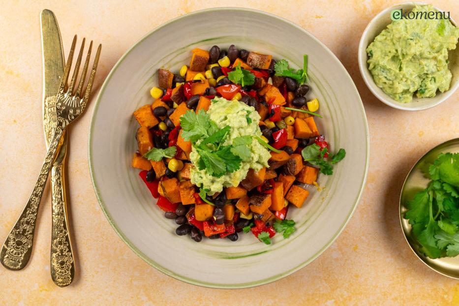 Mexicaanse loaded zoete aardappel