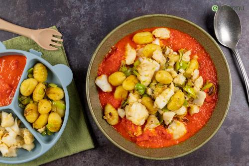 Gebakken gnocchi met vis