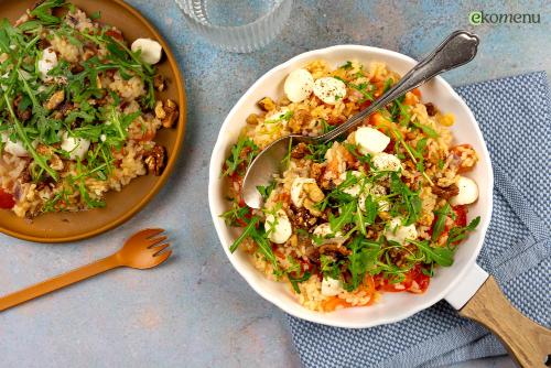 Smeuïge tomatenrisotto met mozzarella