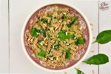 Pasta met spinaziesaus