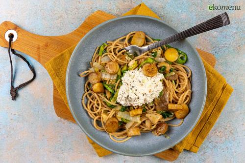 Spaghetti met limoenchili-crème