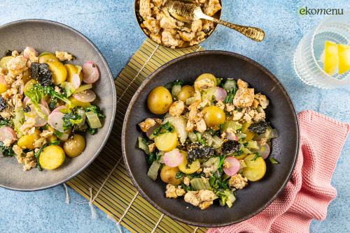 Japanse aardappeltjes met zeewier