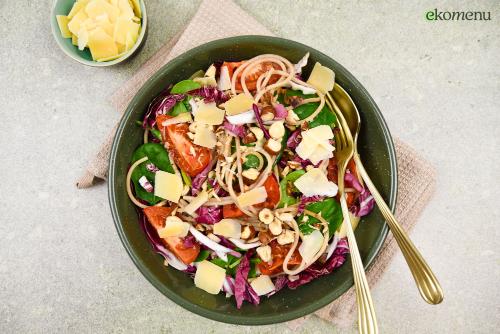 Kleurrijke spaghetti met radicchio