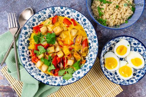 Thaise penang curry met ei