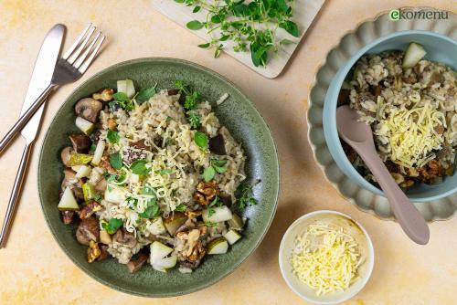Peer risotto met champignons