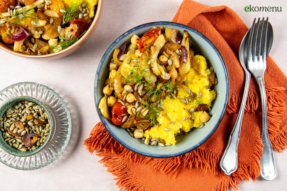 Zomerse venkelstoof met polenta